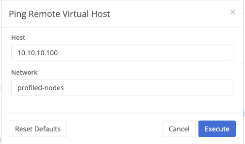 Ping Remote Host Dialog